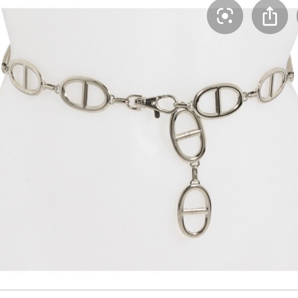 MICHAEL KORS Silver Toned Adjustable Chain Link Belt with Lobster Claw Clasp - Picture 5 of 5